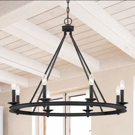 Aged Steel Finish Savoy House 1-4300-6-242 Chandelier with Metal Mesh Shades 