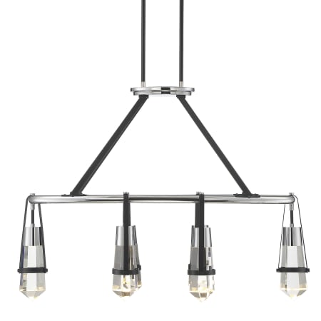 A large image of the Savoy House 1-7708-6 Matte Black / Polished Chrome