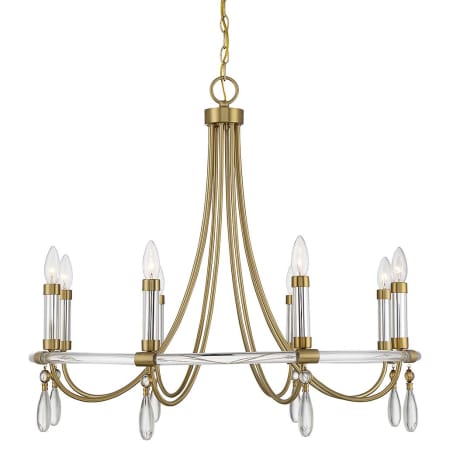 A large image of the Savoy House 1-7718-8 Warm Brass / Chrome