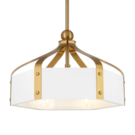 A large image of the Savoy House 26-FD-7806 White / Warm Brass