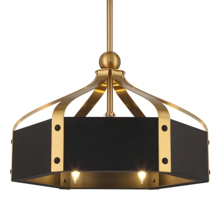 A large image of the Savoy House 26-FD-7806 Matte Black / Warm Brass