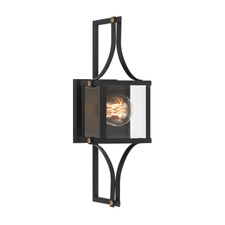 A large image of the Savoy House 5-473 Matte Black / Brushed Brass