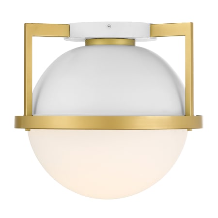 A large image of the Savoy House 6-4602-1 White / Warm Brass