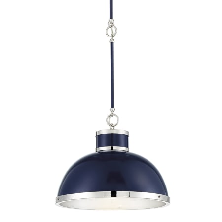 A large image of the Savoy House 7-8882-1 Navy / Polished Nickel