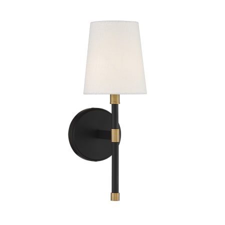A large image of the Savoy House 9-1632-1 Matte Black / Warm Brass
