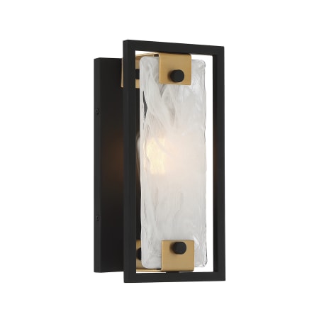 A large image of the Savoy House 9-1697-1 Matte Black / Warm Brass