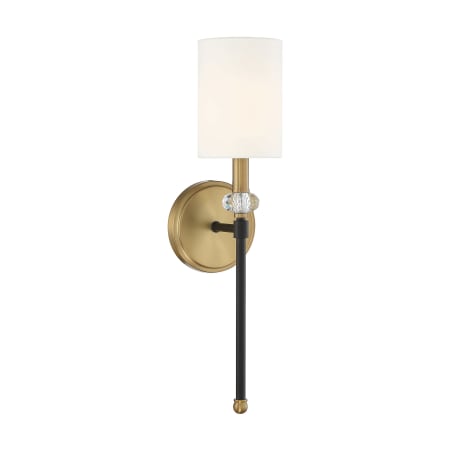 A large image of the Savoy House 9-1888-1 Matte Black / Warm Brass