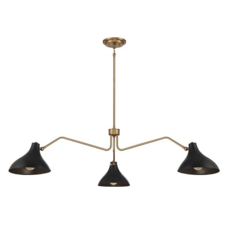 A large image of the Savoy House M7019 Matte Black / Natural Brass