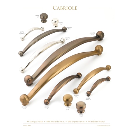 A large image of the Schaub and Company 64-13 Cabriole Collection