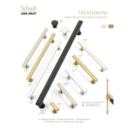 A large image of the Schaub and Company 558 Heathrow Collection
