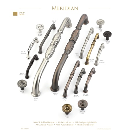 A large image of the Schaub and Company 800 Meridian Collection