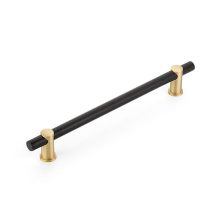A large image of the Schaub and Company 422 Matte Black / Satin Brass