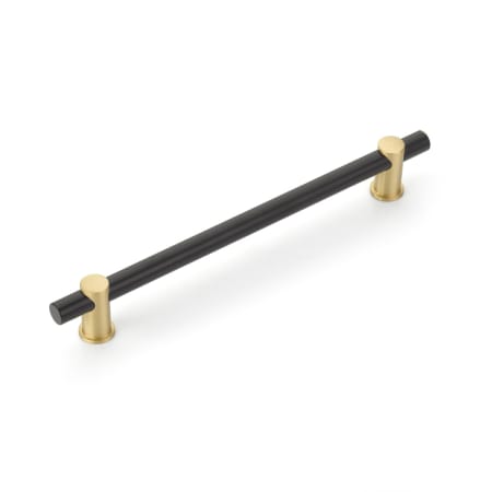 A large image of the Schaub and Company 428 Matte Black / Satin Brass