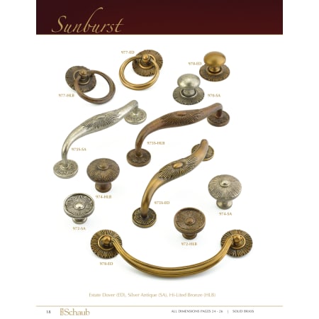 A large image of the Schaub and Company 972 Sunburst Collection