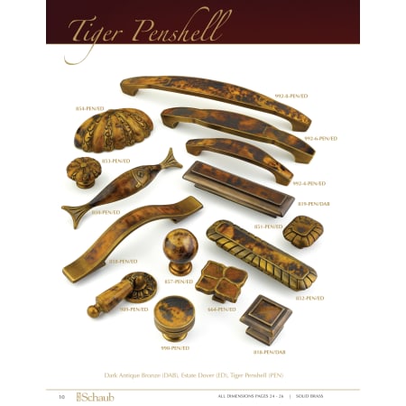A large image of the Schaub and Company 818-25PACK Tiger Penshell