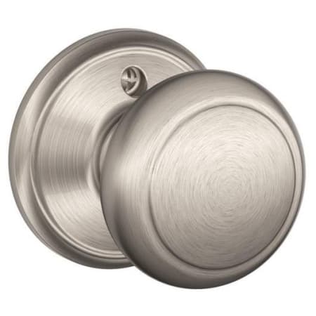 A large image of the Schlage F170-AND Satin Nickel