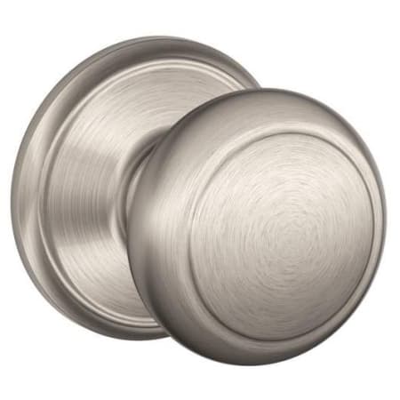 A large image of the Schlage F10-AND Satin Nickel