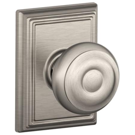 A large image of the Schlage F10-GEO-ADD Satin Nickel