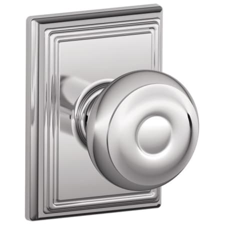 A large image of the Schlage F10-GEO-ADD Polished Chrome
