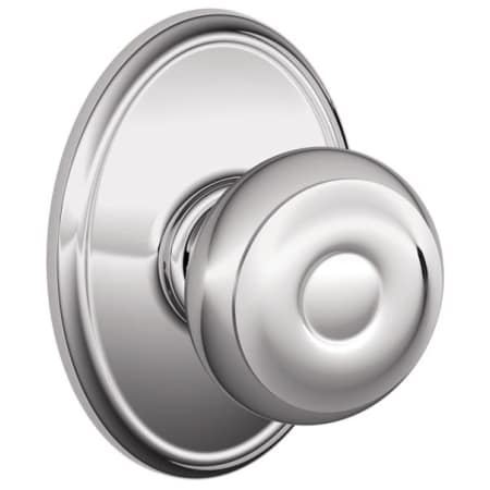 A large image of the Schlage F10-GEO-WKF Polished Chrome