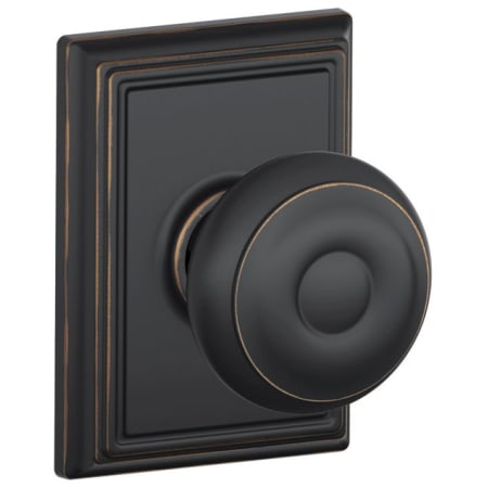 A large image of the Schlage F10-GEO-ADD Aged Bronze