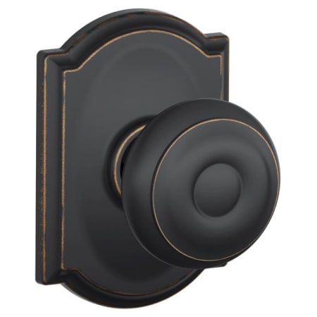 A large image of the Schlage F10-GEO-CAM Aged Bronze