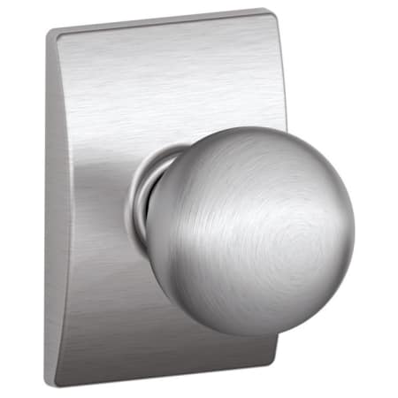 A large image of the Schlage F10-ORB-CEN Satin Chrome