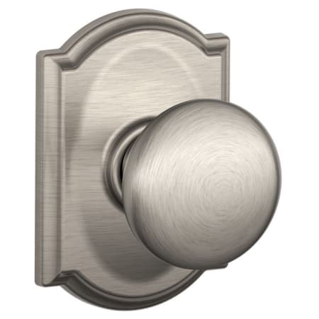A large image of the Schlage F10-PLY-CAM Satin Nickel