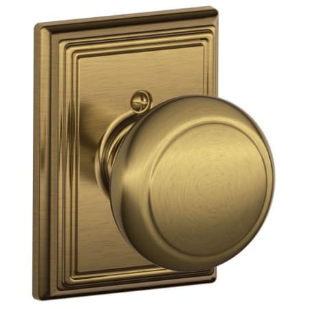 A large image of the Schlage F170-AND-ADD Antique Brass