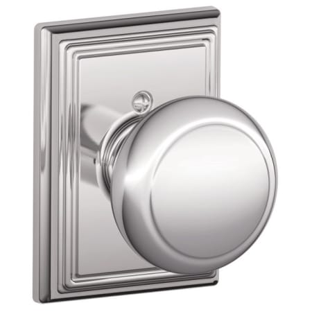 A large image of the Schlage F170-AND-ADD Polished Chrome