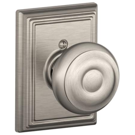 A large image of the Schlage F170-GEO-ADD Satin Nickel