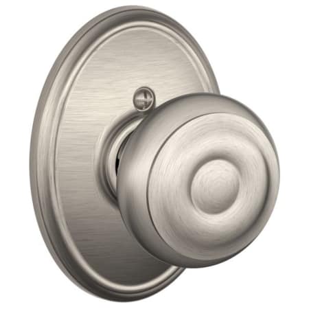 A large image of the Schlage F170-GEO-WKF Satin Nickel