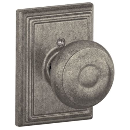 A large image of the Schlage F170-GEO-ADD Distressed Nickel