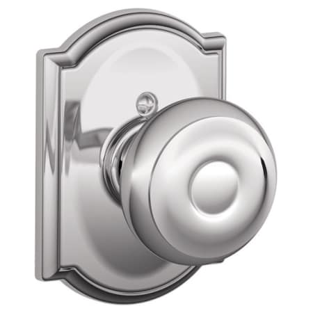 A large image of the Schlage F170-GEO-CAM Polished Chrome