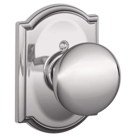 A large image of the Schlage F170-PLY-CAM Polished Chrome