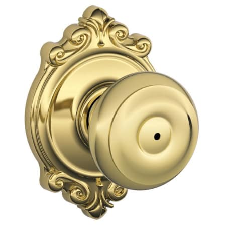 A large image of the Schlage F40-GEO-BRK Polished Brass