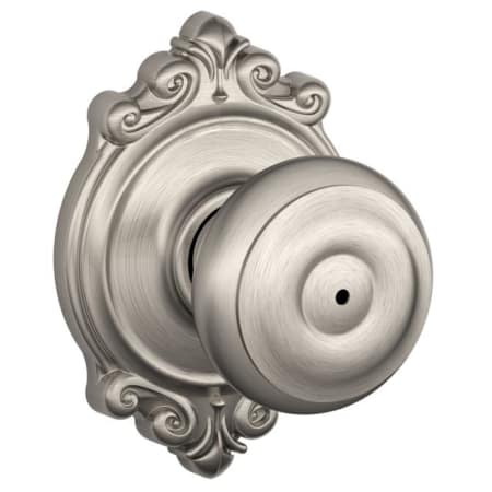 A large image of the Schlage F40-GEO-BRK Satin Nickel