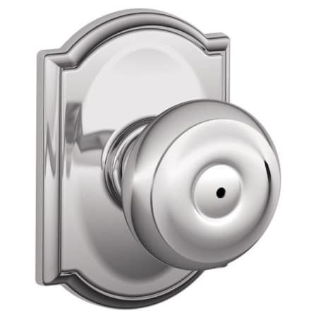A large image of the Schlage F40-GEO-CAM Polished Chrome