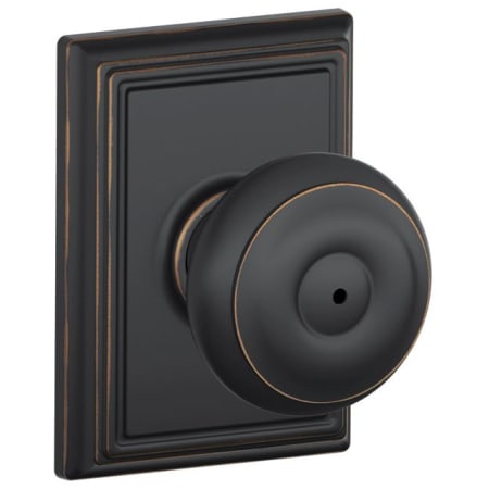 A large image of the Schlage F40-GEO-ADD Aged Bronze
