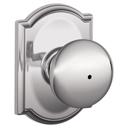 A large image of the Schlage F40-PLY-CAM Polished Chrome