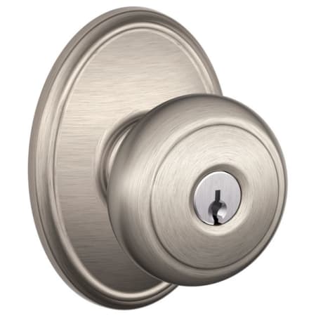 A large image of the Schlage F51-AND-WKF Satin Nickel