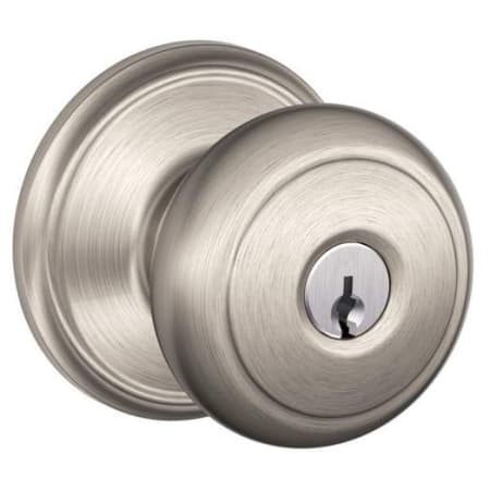 A large image of the Schlage F51-AND Satin Nickel