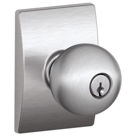 A large image of the Schlage F51-ORB-CEN Satin Chrome