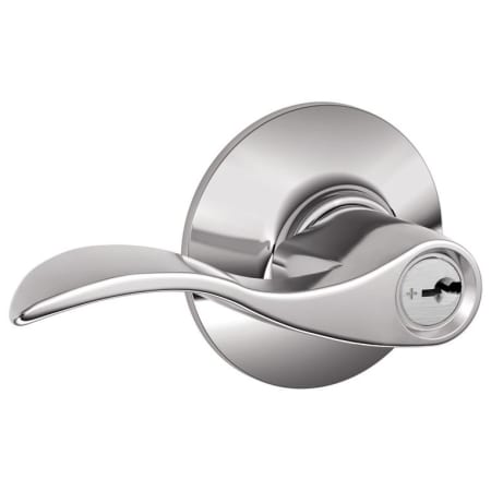 A large image of the Schlage F80-ACC-LH Polished Chrome