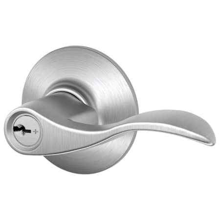 A large image of the Schlage F80-ACC-RH Satin Chrome