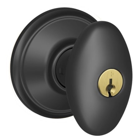 A large image of the Schlage F80-SIE Matte Black