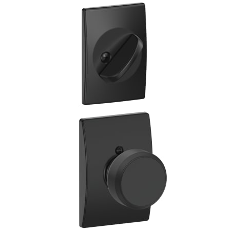 A large image of the Schlage F59-BWE-CEN Matte Black