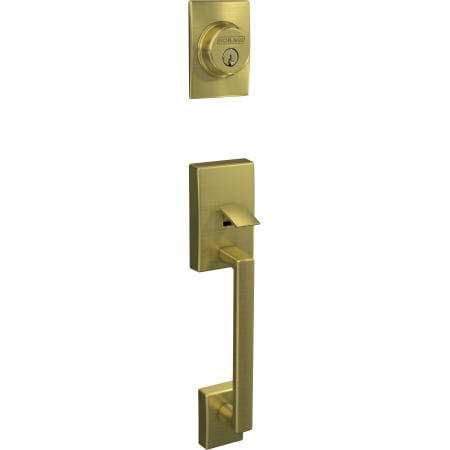 A large image of the Schlage FC58-CEN Satin Brass