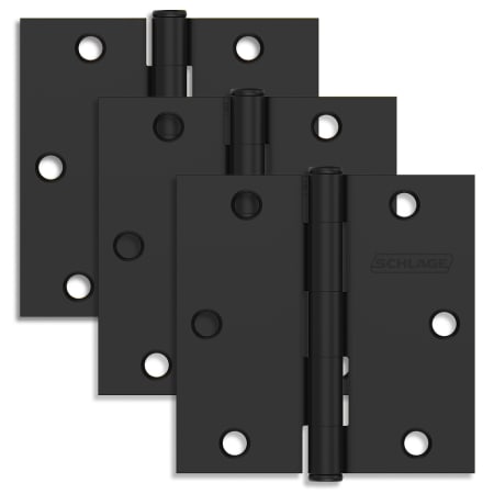 A large image of the Schlage 1010 Matte Black
