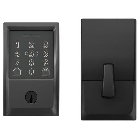 A large image of the Schlage BE499WB-CEN Matte Black